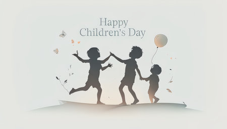 Happy Childhood Celebration: A Special Poster Designing for the Joyful Days of Children's Dayの素材