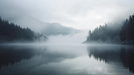 beautiful lake in the mountainsの素材
