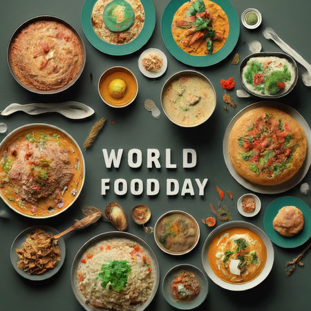 international world food day. november 1 7 th holiday concept.の素材