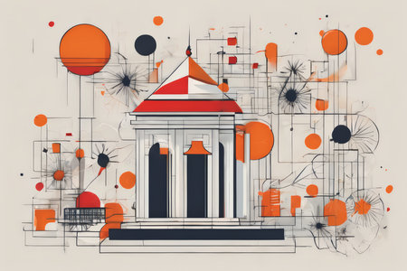 3d illustration of a white background with a lot of different elementsの素材