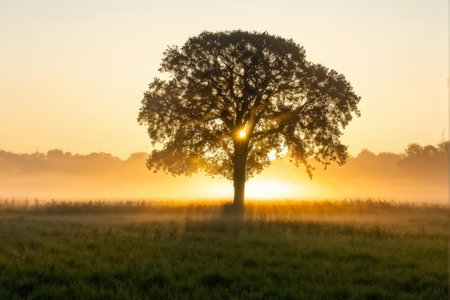 tree in the morningの素材