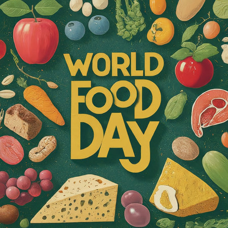 world food day vector template design illustrationの素材