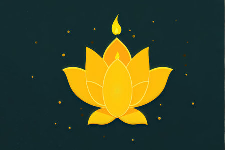 lotus flower vector illustrationの素材