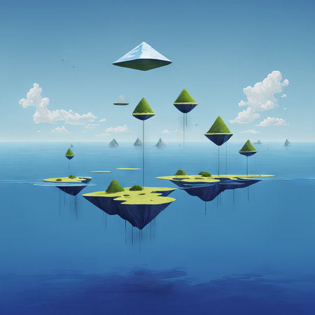 3d illustration of a floating in the sea with shipの素材