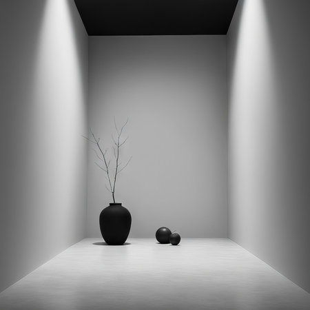 empty interior with white wall. 3dの素材