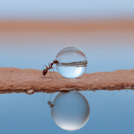 the ant is in waterの素材