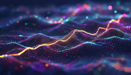 wave lines. abstract technology backgroundの素材