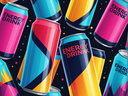 energy drink, colorful drinks, vector illustrationの素材