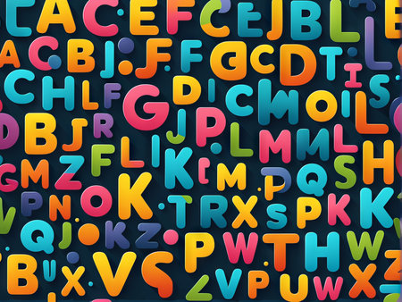 alphabet letters pattern backgroundの素材