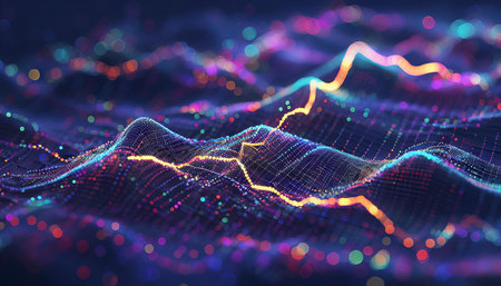 abstract background with data technology and futuristic design. 3d , of big conceptの素材