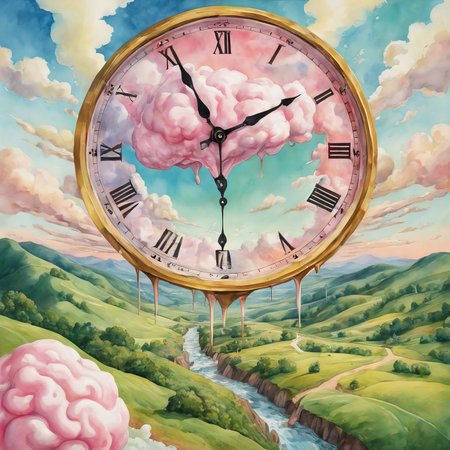 the clock of time is in skyの素材