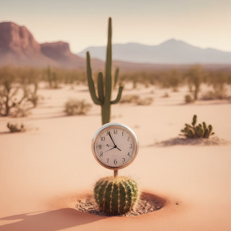 desert cactus in sandの素材