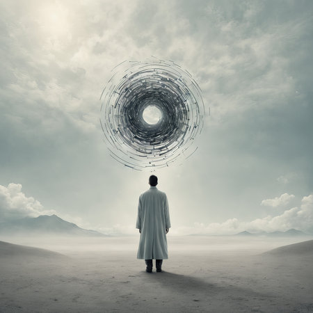 young businessman in white suit and glasses with a book hands the desertの素材