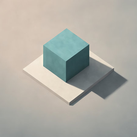empty cube on the podium. 3d .empty .の素材