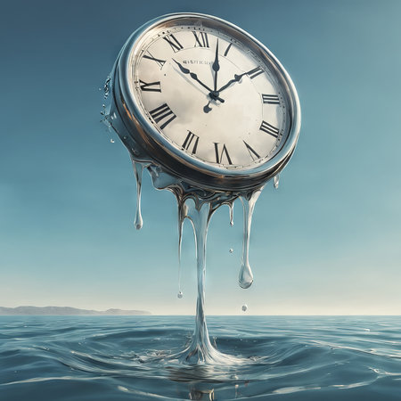 a glass of water falling on the seaの素材