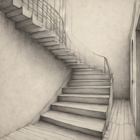 3d of a staircaseの素材