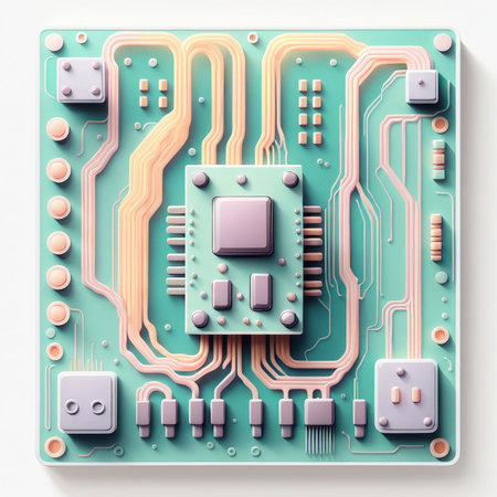 electronic circuit board with chipの素材