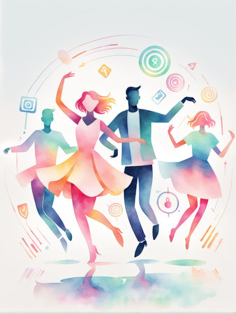 dance and people conceptの素材