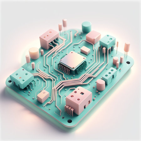 abstract technology background. 3d image.の素材