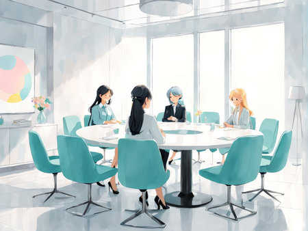 business people at meetingの素材