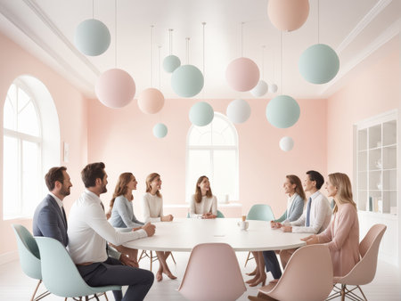 business people working at office meetingの素材