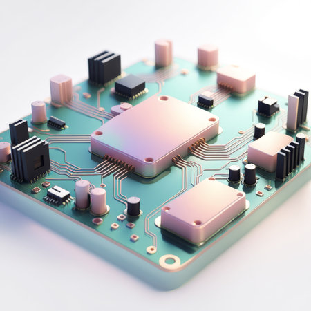 computer circuit board, close up viewの素材