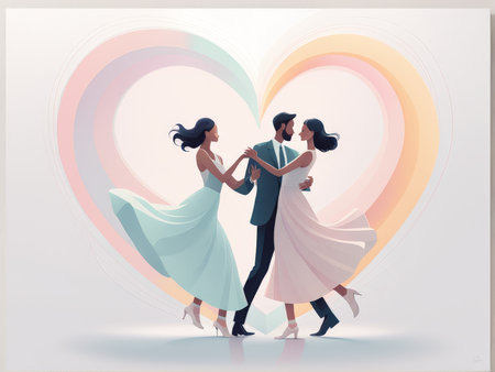 couple in love dancingの素材