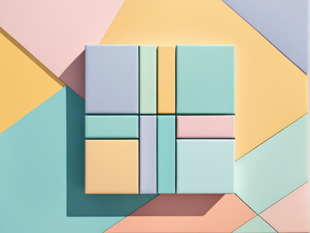 3d image of abstract colorful geometric pattern. background. design for product or advertising.の素材