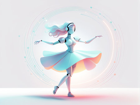 3d image of a white woman with pink ballの素材