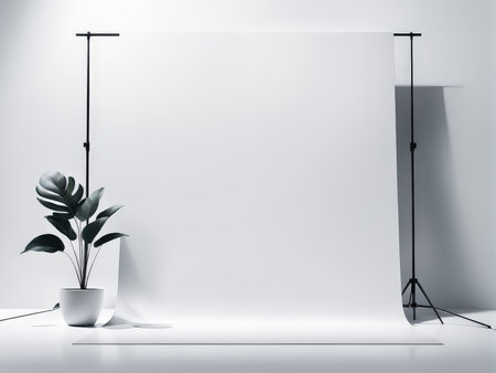 blank photo frame on a white background. 3d imageの素材