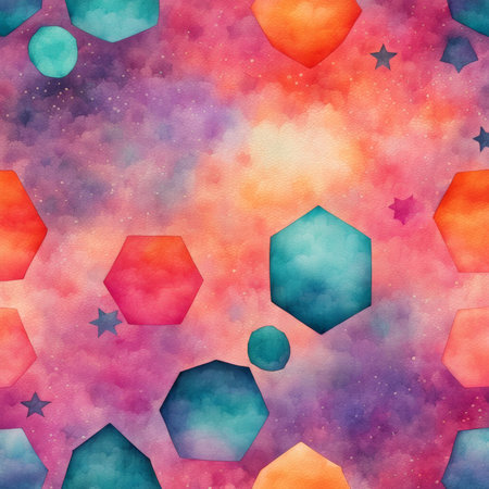 abstract background with colorful starsの素材