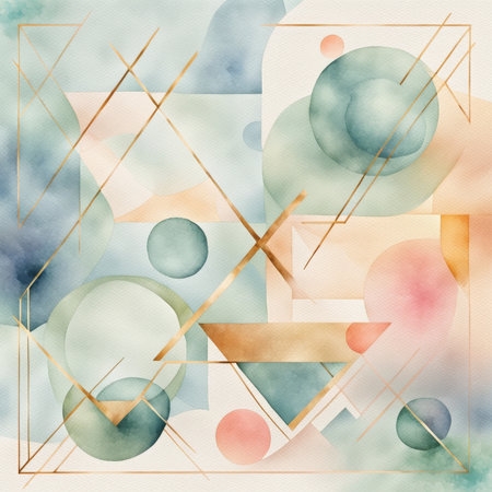 abstract colorful geometric background, graphic art background texture, modern conceptual art. synthwave aesthetic poster print, 3d imageの素材