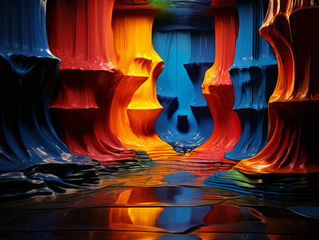 abstract colorful painting backgroundの素材