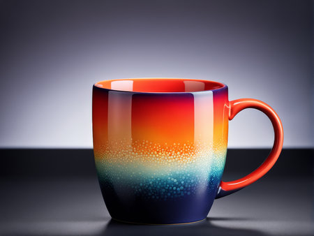 cup of coffee with a black background.cup background.の素材