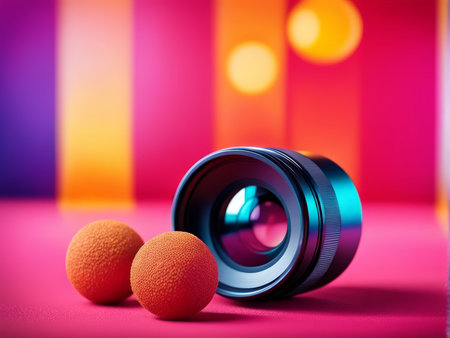 a closeup shot of beautiful colorful macaroons on wooden surface with blurred background close upの素材
