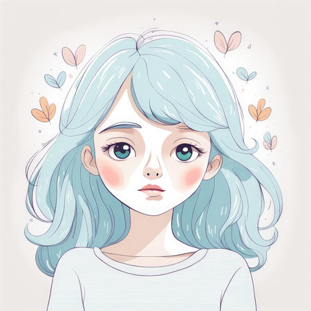 girl with long hair.girl hair.の素材