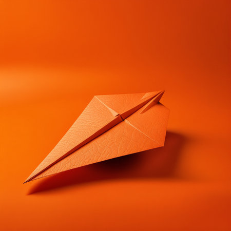 orange envelope on a red backgroundの素材