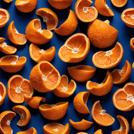orange fruits on black background.orange background.の素材