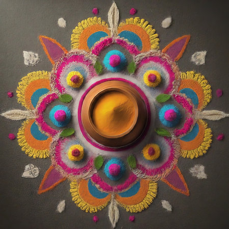 beautiful indian festival of diwali. colorful background.の素材