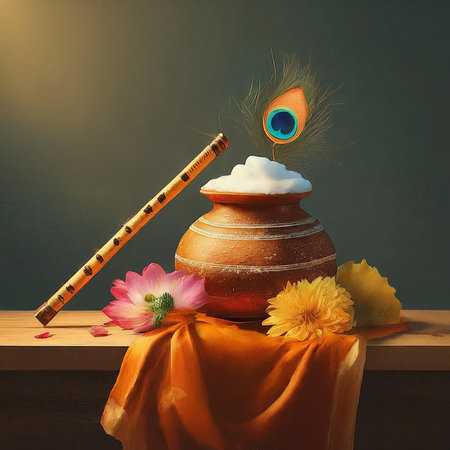 3d illustration of a fantasy background with beautiful flowerの素材