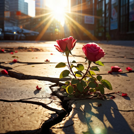 red rose in the gardenの素材