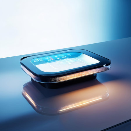 smartphone with a blue backgroundの素材