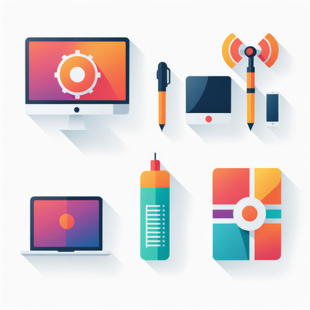 computer technology with laptopの素材