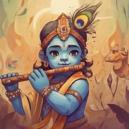 indian hindu god ganesha watercolor illustration artの素材