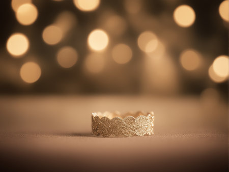 golden crown with glitter background.の素材