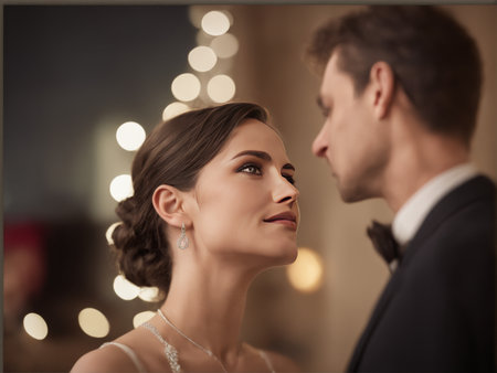 portrait of beautiful young couple in loveの素材