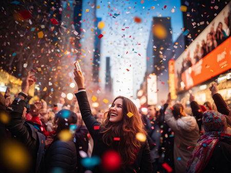 people in new yorkの素材