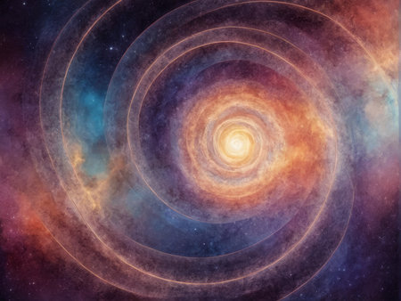 beautiful colorful spiral background. 3d image.の素材