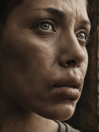 portrait of a young girl in the studioの素材