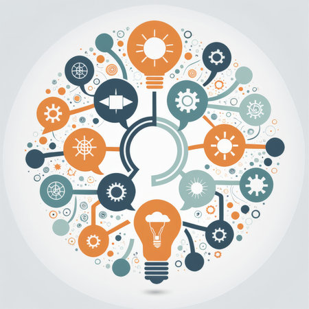 creative light bulb with gearsの素材